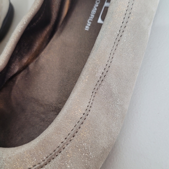 AGL Monika Snakeskin Cap Toe Soft Metallic Leather Ballet Flat - Size 11 / 41 - Picture 9 of 16